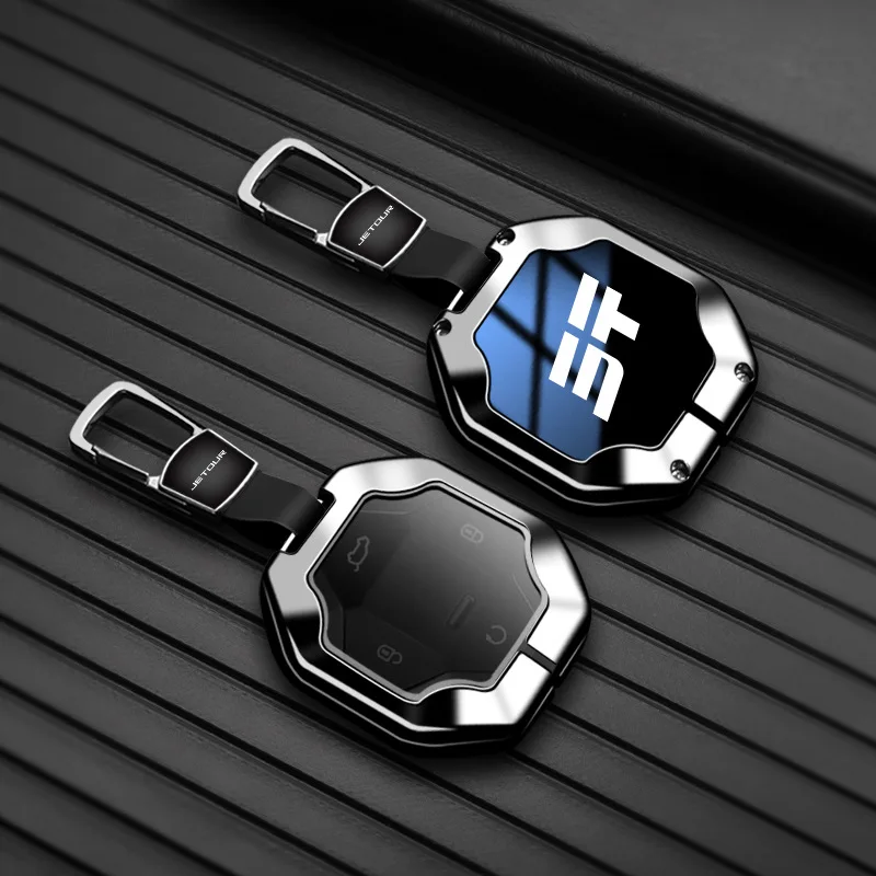 

Zinc Alloy Key Cover Case for Jetour Shanhai L7/X70 Plus/Shanhai T2/Dasheng IDM/Traveller (2023) - Key Fob Shell Key Bag Chain