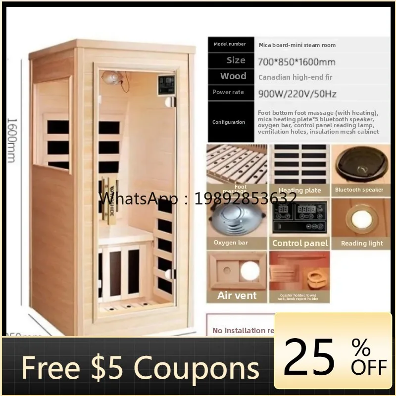 

1 single sweat room household full body, sweat small sauna household sweat room mini dry steamer