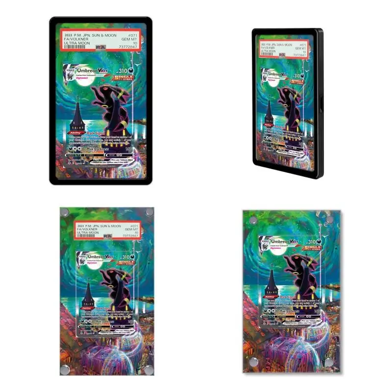 

Pokemon Cards Display PTCG Umbreon v MAX Anime Game Collection Expand Art Gifts Self Made Acrylic Protective Keychain Case Toys