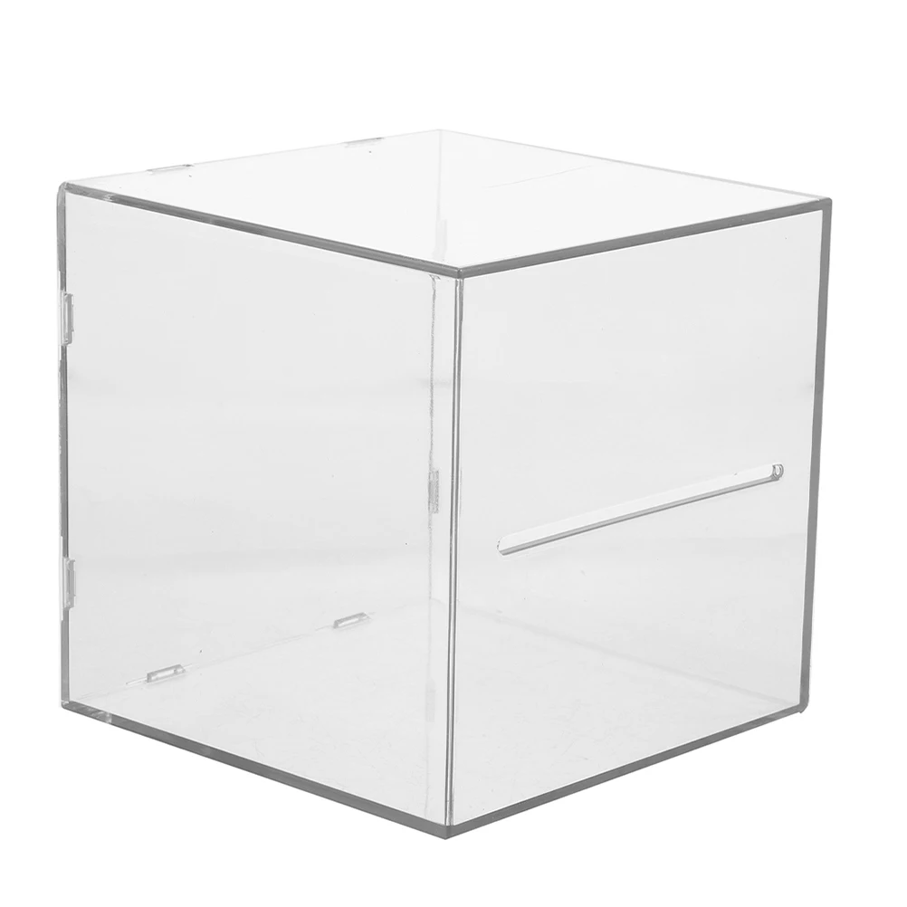 

Clear Acrylic Piggy Bank 18x18CM Large Capacity Only In Saving Boys Adults Home Decor Bedroom Living Room Study Office