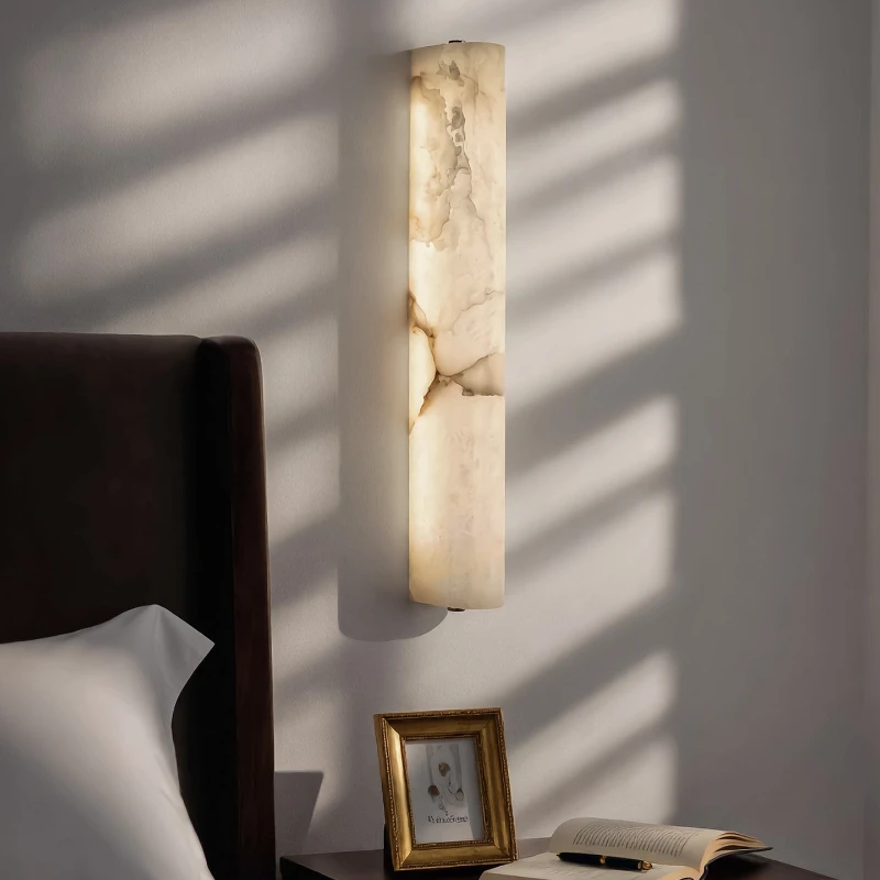 American Industrial Style Corridor Bedroom Hotel Bedside Wall Lamp Natural Cloud Stone Wall Mounted Luxury Decoration Staircase