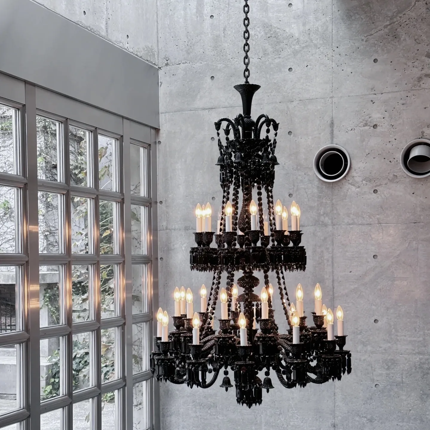 

Crystal chandelier living room European atmosphere bedroom dining room light simple modern staircase led black luxury hall light