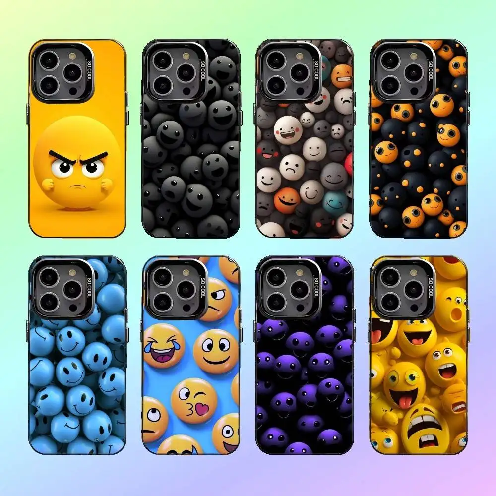 

Globose emotion icon Phone Case For iPhone17,16,15,14,13,12,11 Colorful Silver Phone case Funda Cover