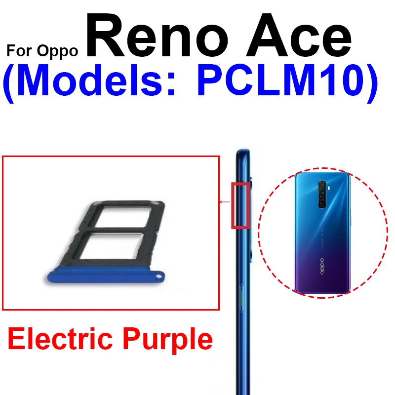 SIM Card Tray For OPPO Reno Reno ACE Reno 10X Zoom SIM Card Socket