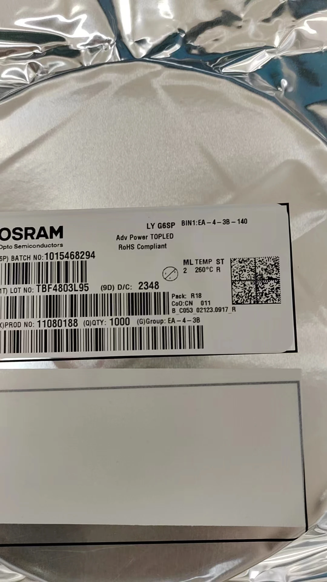 Imagem -02 - Osram-carro Amarelo de Seis Pés de Carro Amarelo ly G6sp Cadb36 Bin Ea4 3528 Smd Lyg6sp Plcc6 Poder 0.5w 1000cs por Lote