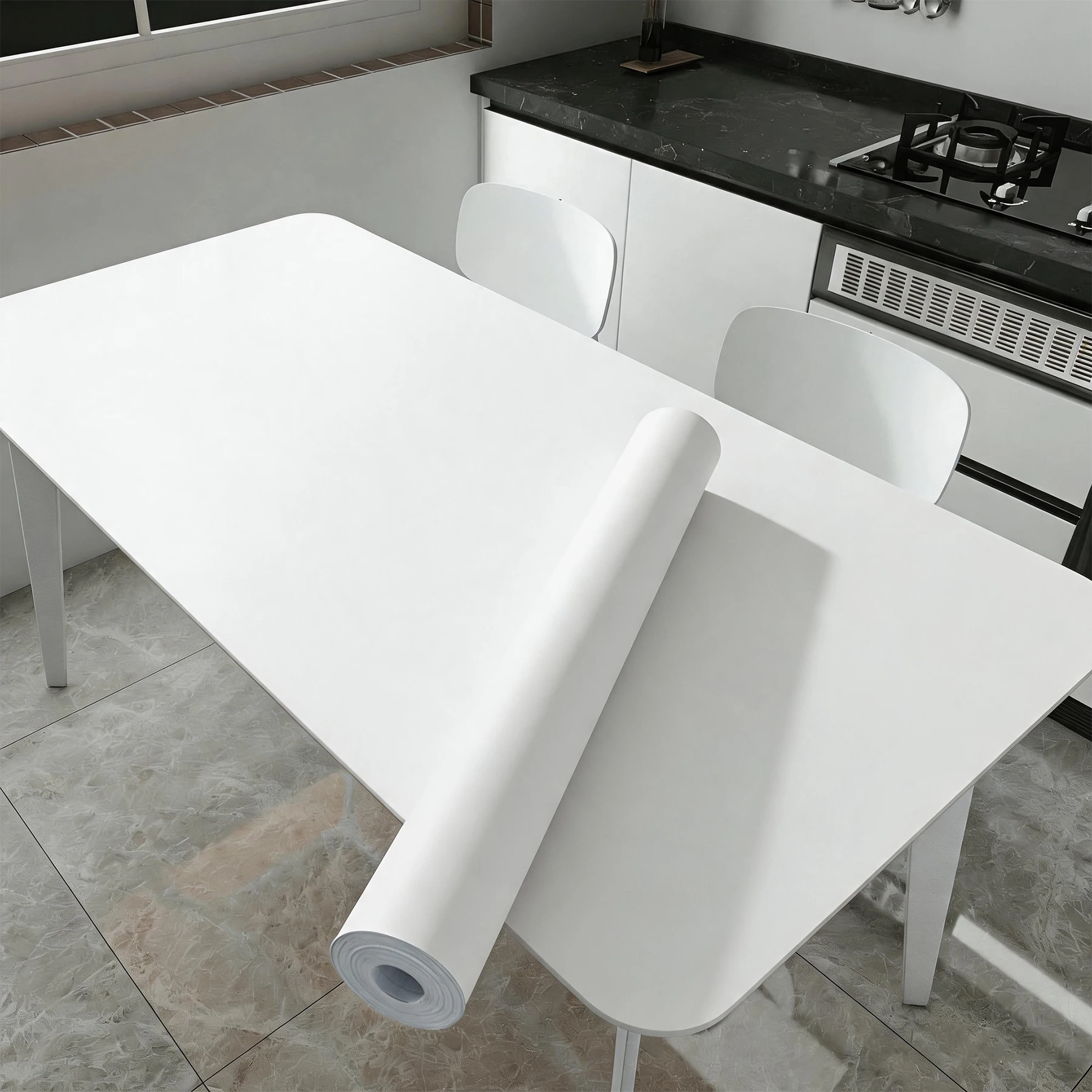 Matte Peel Stick Contact Paper Waterproof Self Adhesive Film For Kitchen Counter Cabinet Wardrobe DIY Furniture Renovation