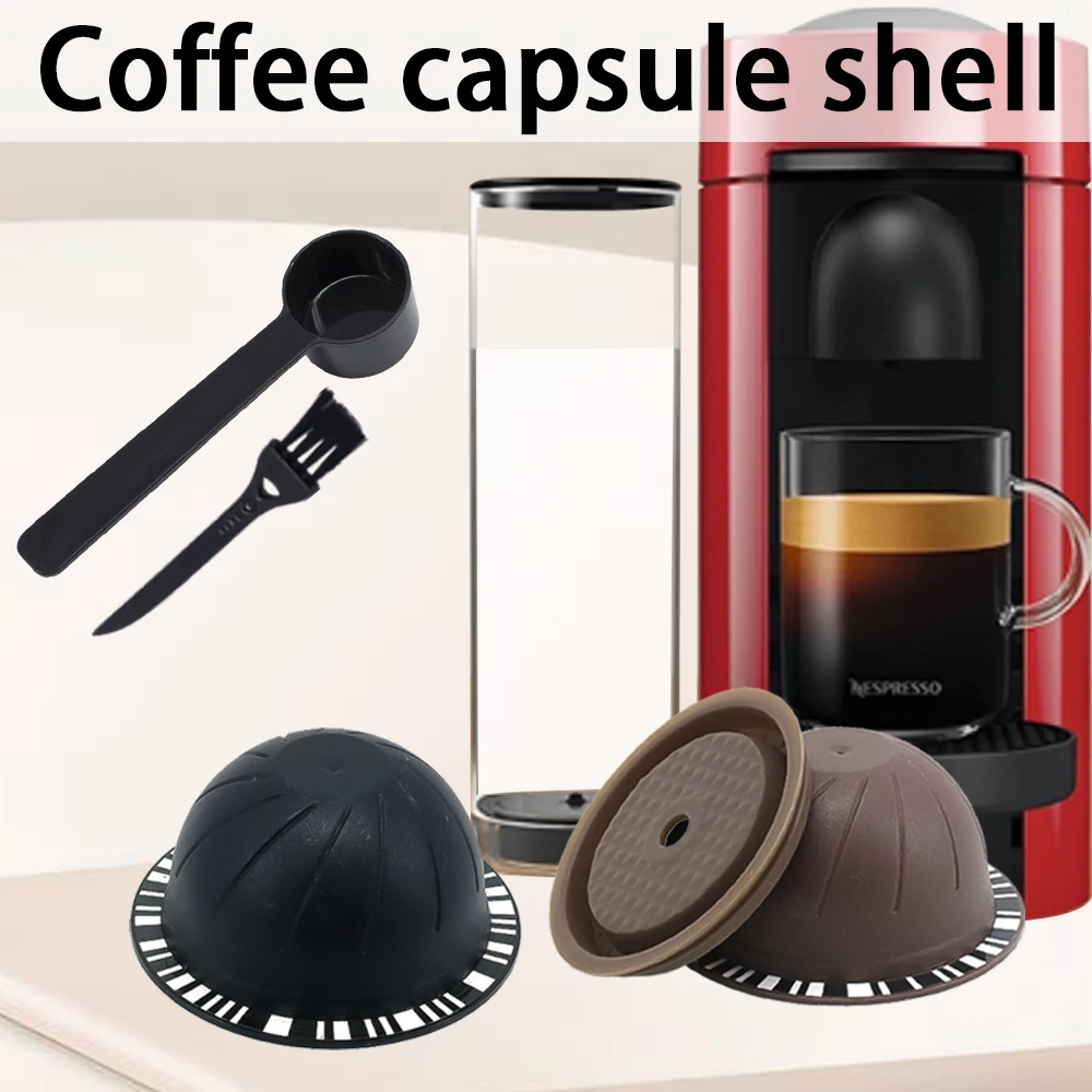 Cápsula de café, filtro de café en polvo autónomo, carcasa de plástico + cubierta de silicona, carcasa de cápsula reutilizable