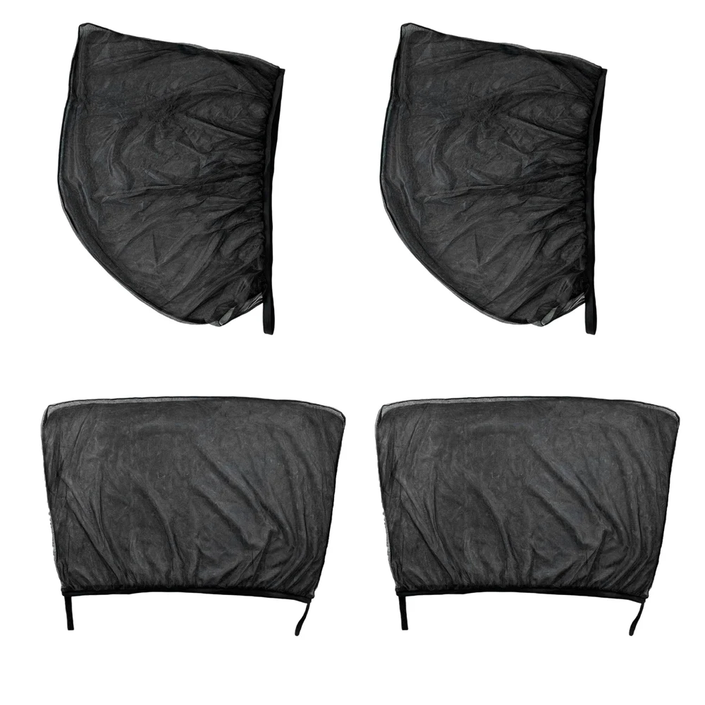 4 pcs Car Window Sunshade Nylon Mesh Fit For car windows ranging from 60-115 cm for most sedans, SUVs, and large hatchbacks