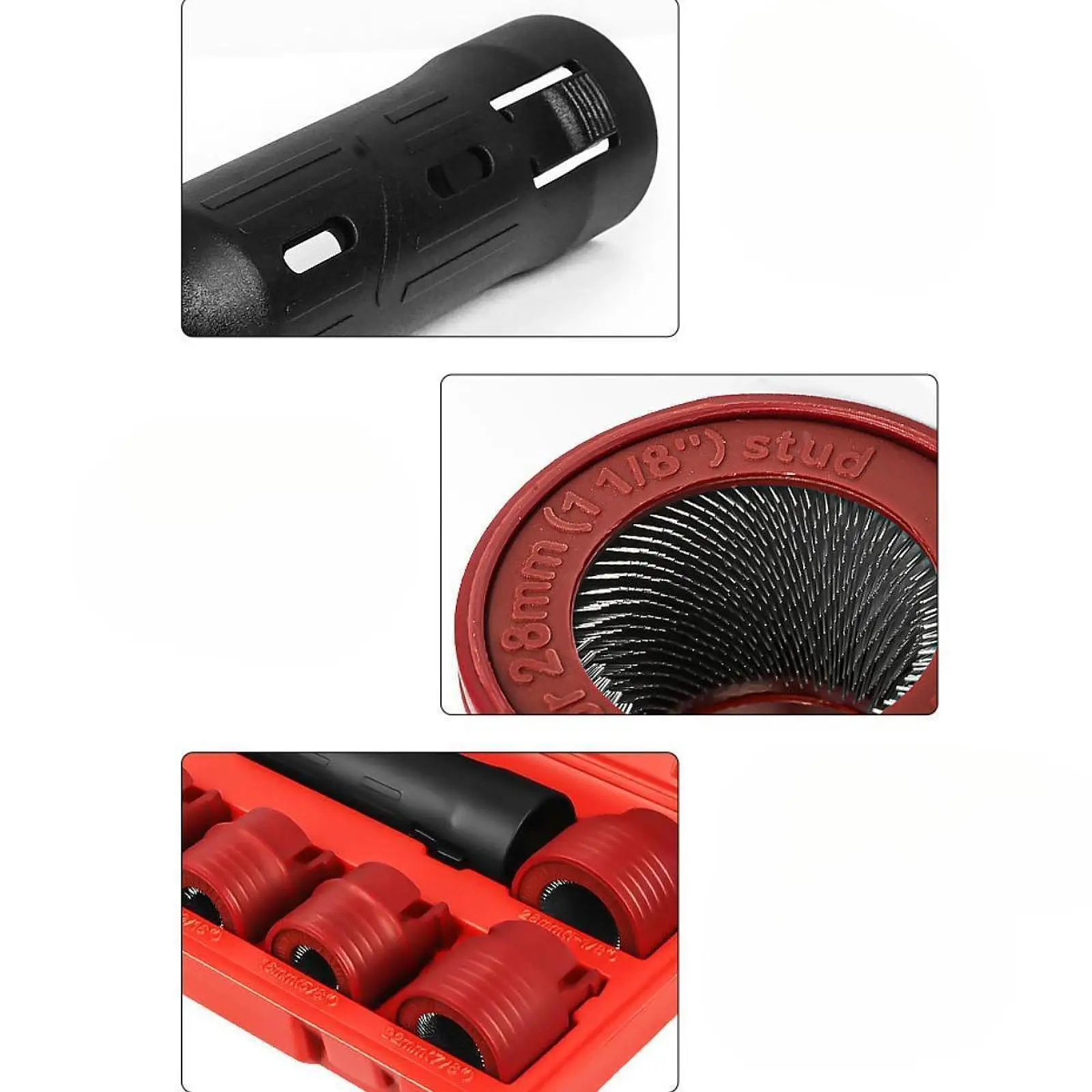 Car Detailing Wheel Stud Cleaner Kit Multipurpose Rust Debris Remover Tool Set for Mechanics