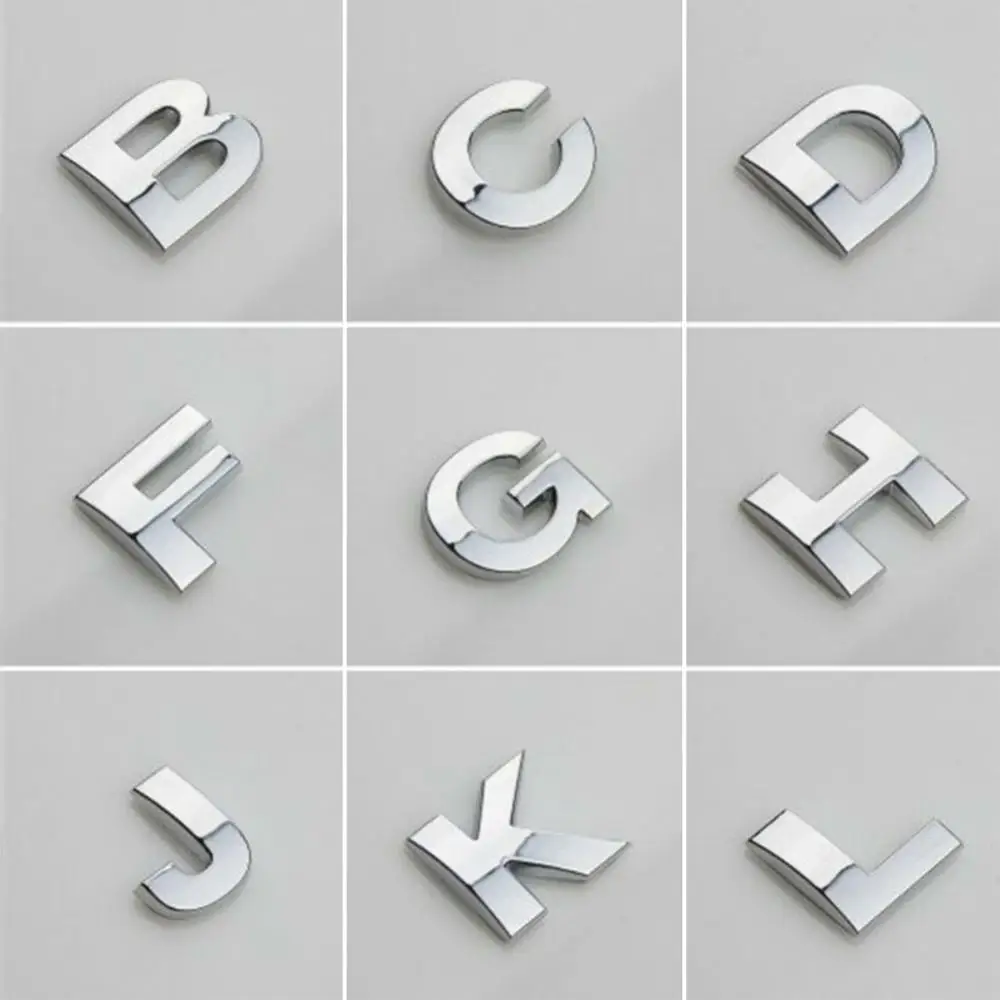 Dropshipping!! Number Letter Self-adhesive Auto Sticker Car Badge Decals Emblem Decoration