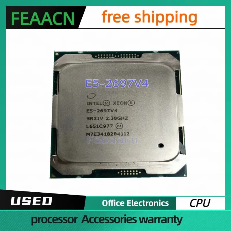 

Xeon CPU E5-2697V4 SR2JV 45M 145W LGA2011-3 E5-2697 V4 18-Núcleos de 2.30GHz processador E5 2697V4