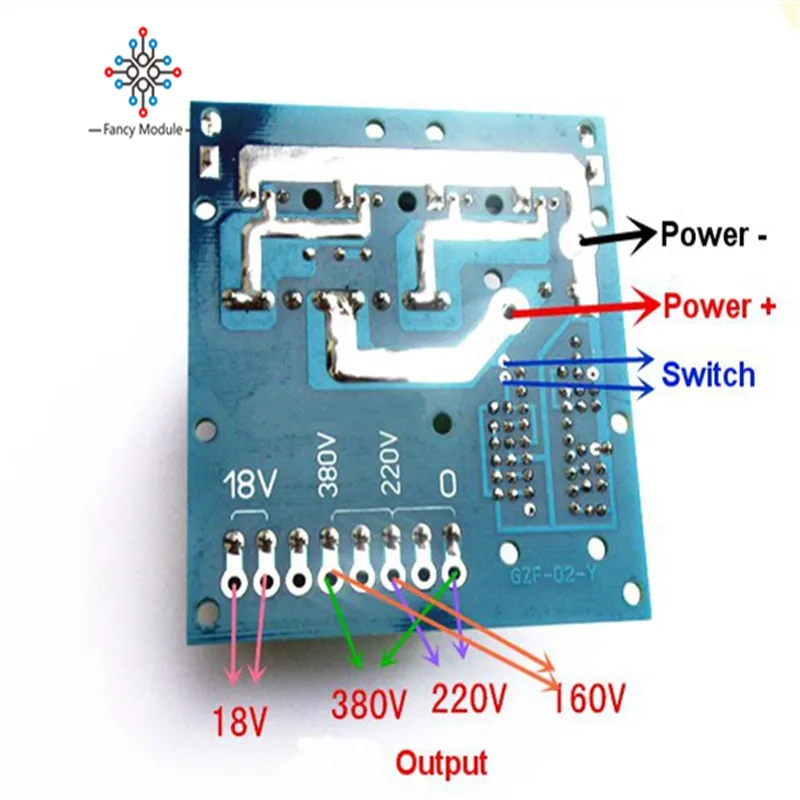 DC 12V to AC 220V 380V 420V 500W 1000W Inverter Boost Step-up Board Transformer Power Car Converter Module High Frequency Module