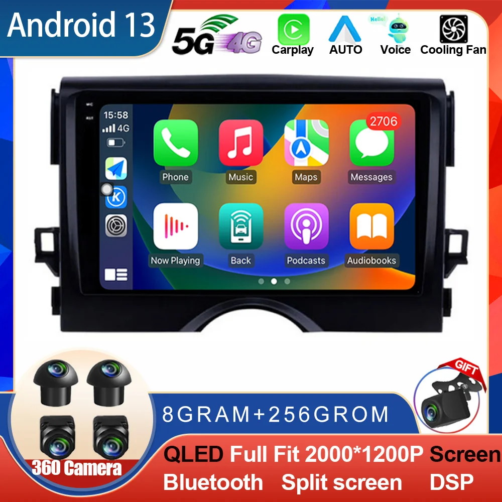 

9 inch Android 13 For TOYOTA REIZ Mark X 2010 2011 2012 2013 2014 2015 Car Radio Auto Stereo MP5 Player Head Unit GPS Carplay