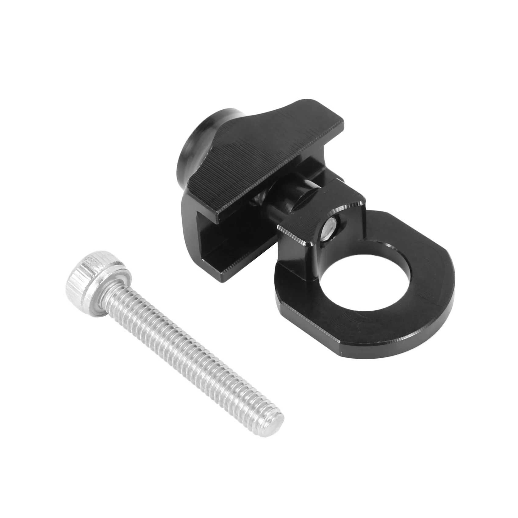 Ajustador tensor de cadena de bicicleta, perno de sujeción de bicicleta de aleación de aluminio, tornillo de perno de bicicleta de marcha única para bicicleta Bmx Fixie, color negro