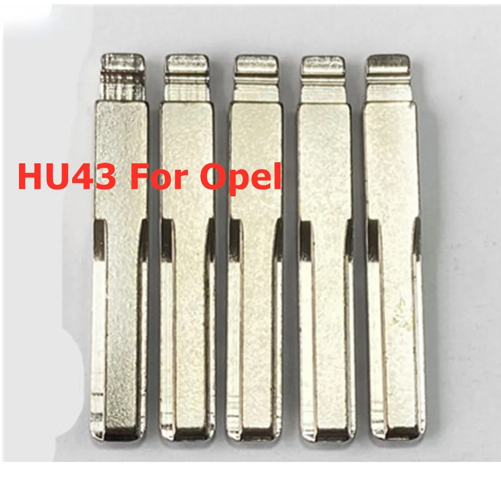 10 Pcs/Lot HU43 Metal Blade Car Flip Blank Car key lishi HU43  for Opel Astra Zafira Frontera Omega Vectra For KD VVDI Remote