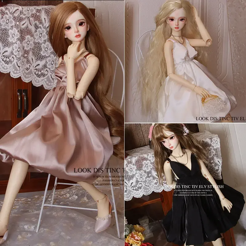 New 45cm & 60cm Doll's Clothes for 1/3 1/4 Bjd Doll Fashion Dress Diy Girl Toys Dress Up Doll Accessories, No Doll