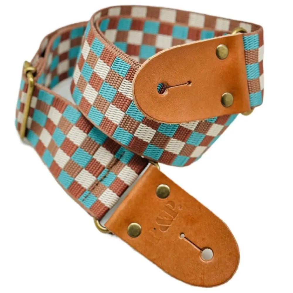 

Tartan Plaid Guitar Strap Adjustable Leather End Acoustic Guitar Belt Leopard Print Cotton Guitar Shoulder Strap Bass Strap