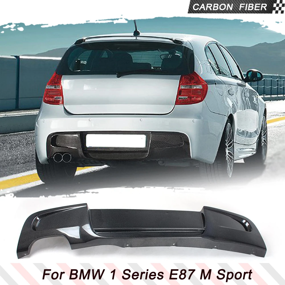 Car Rear Bumper Diffuser Lip Guard Spoiler for BMW 1 Series E87 M Tech M Sport Bumper 2007 - 2011 Carbon Fiber/FRP