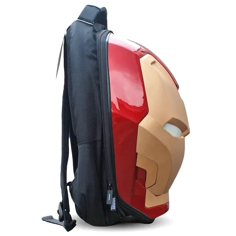 Marvel Iron Man Motorcycle Bag Cartoon Light Up Cool Backpack Adult Travel Backpack Animation Large Capacity Helmet Bag Gift To