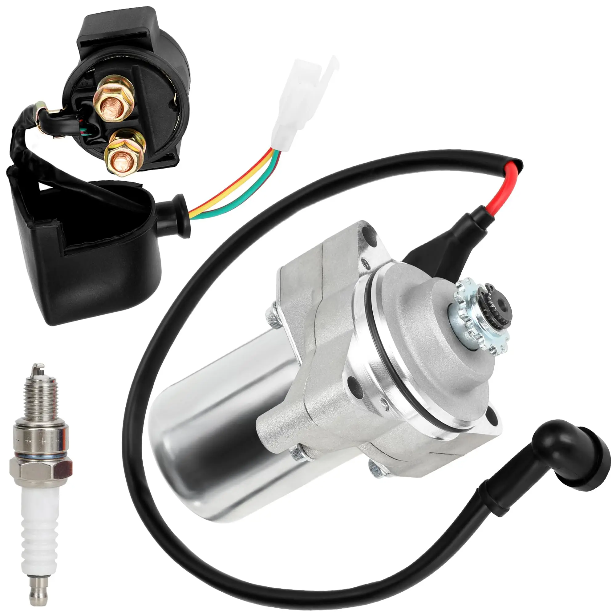 Starter Motor & Selenoid Relay for Tao Taa Coolster 125cc 110cc 50cc Coleman Kazuma Baja Vitacci 4 Wheeler Quad Chinese ATV Part