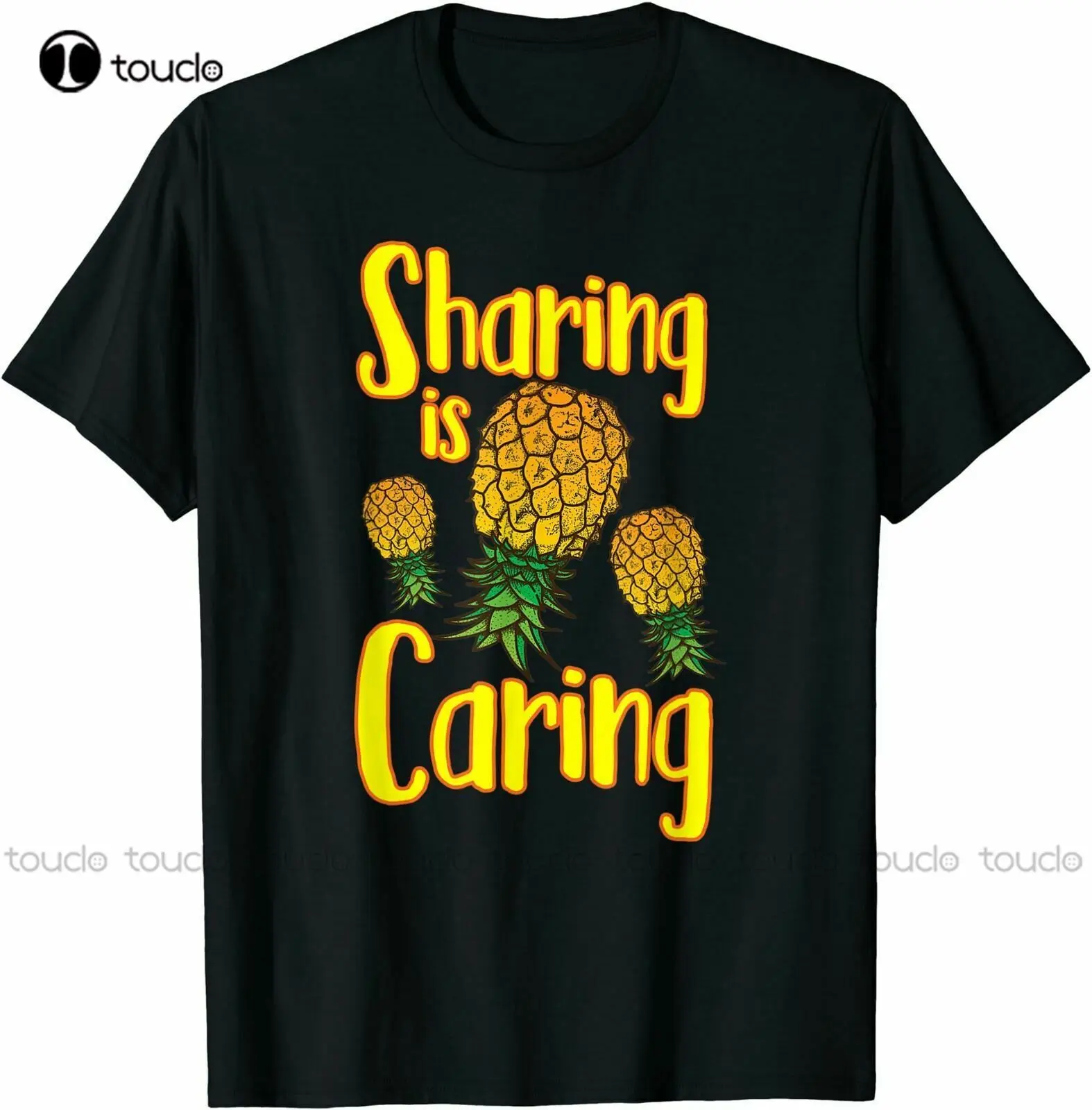 Sharing Swinger Hotwife Upside Down Pineapple T-Shirt Funny Gift T Shirts For Men Graphic Custom Aldult Teen Unisex Xs-5Xl New