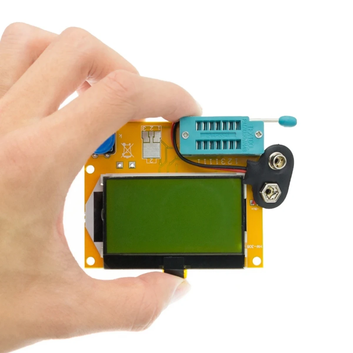 LCR-T4 12846 LCD ATMEGA328 الترانزستور الرقمي تستر متر الخلفية ديود صمام ثلاثي السعة ESR MOS/PNP/NPN L/C/R B03