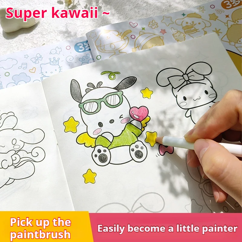 New Sanrio Kuromi Painting Notebook Children'S Sketching Coloring Copy Notebook Elementary School Cartoon Anime Line Draft