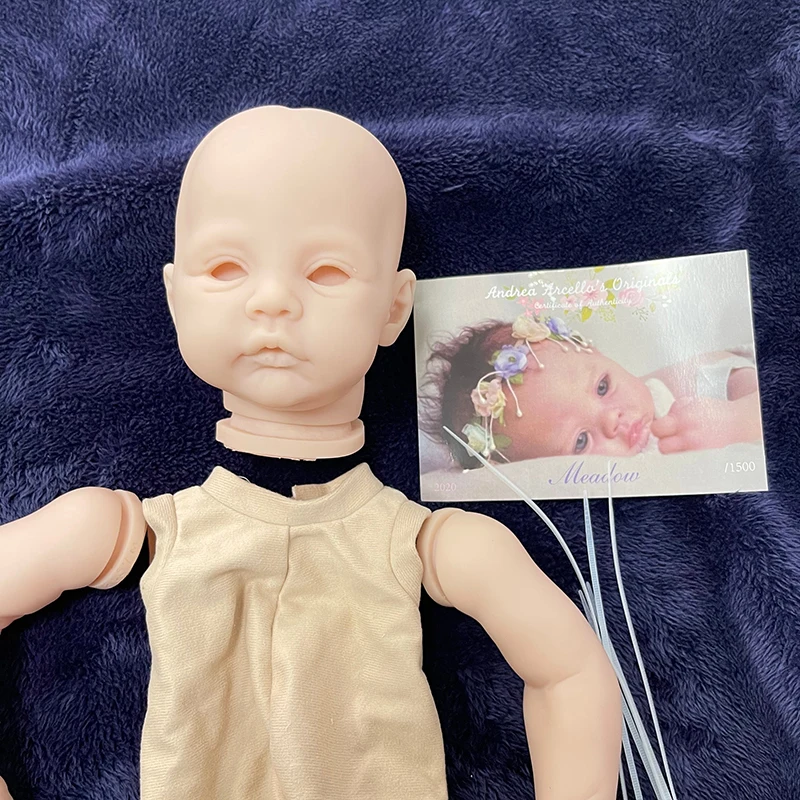 NPK-piezas de muñeca sin pintar, 17 pulgadas, Color fresco, Kit de muñeca de pradera Reborn, tacto suave Popular
