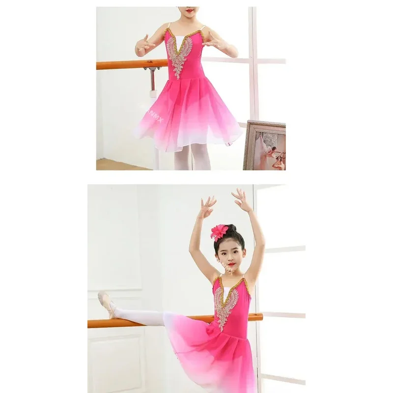 DY 202025 أزياء أداء الرقص الحديث للأطفال، تنورة الباليه، ملابس التدريب، تنورة رقيق 25