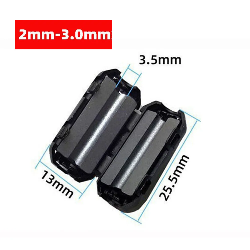 Imagem -02 - Filtro de Desmagnetização Supressor de Ruído Emi Rfi Anti-interferência Anel Magnético Ferrite Grânulo Clipe Estrangulamento Indutores de Filtro de Ruído 5x