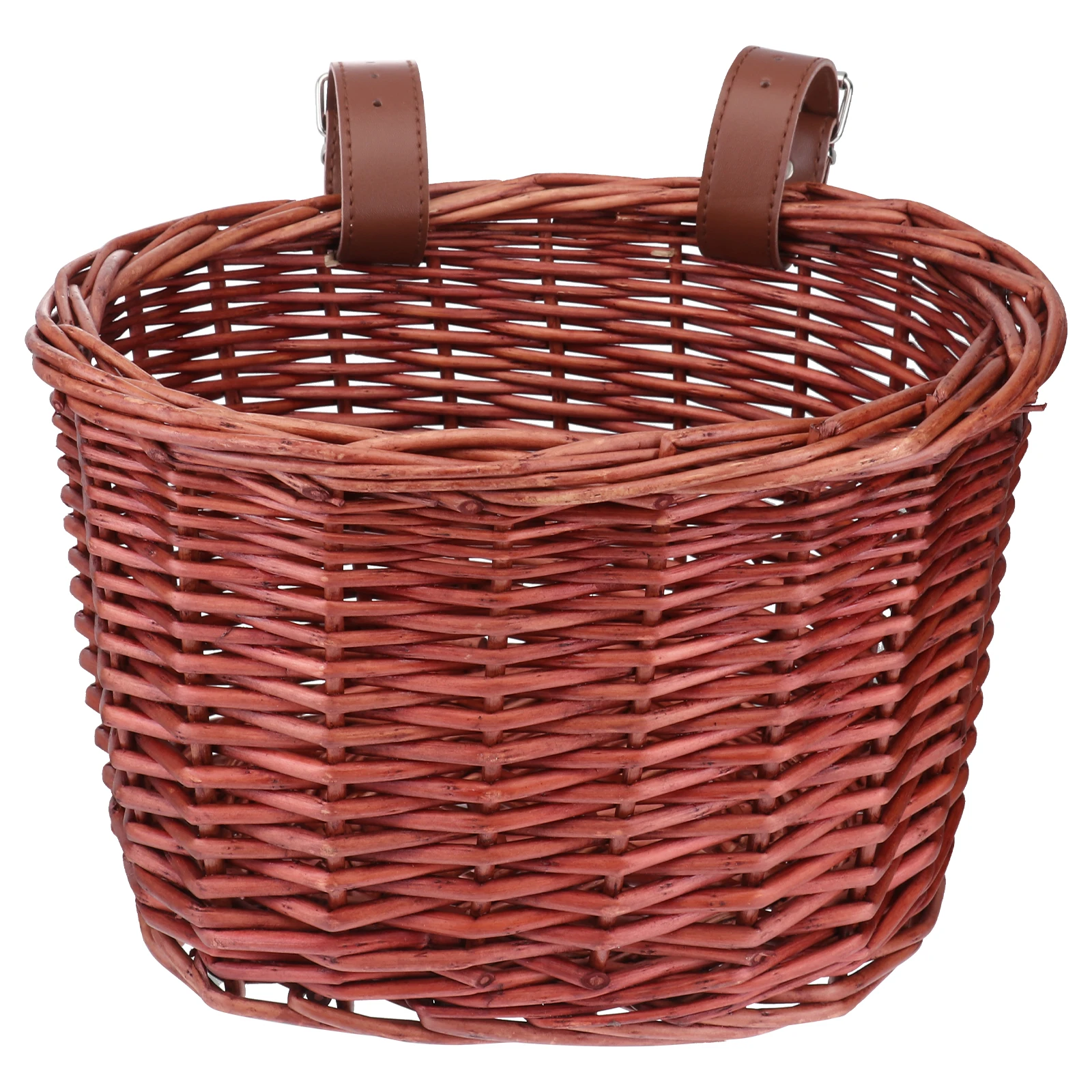 

1 pc Rattan Bike Woven Children Basket Willow for Large Space Storage Durable Smooth Easy Install Cycling Decor
