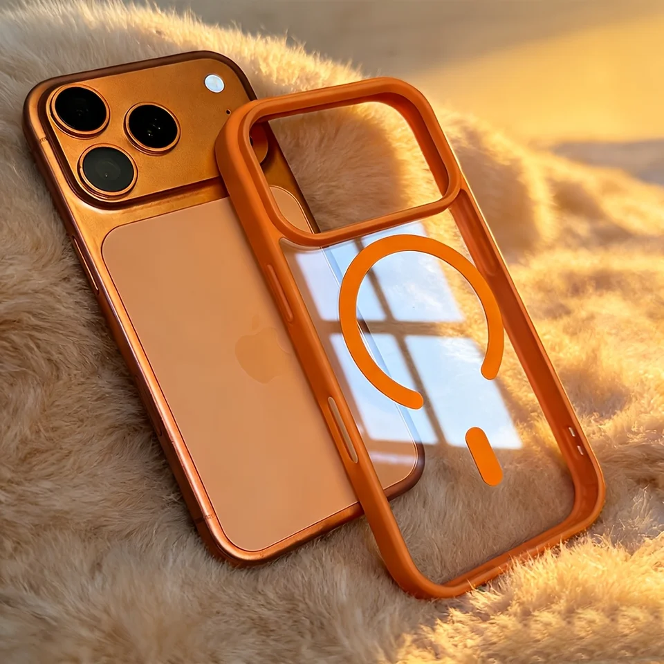 Funda transparente de lujo con carga inalámbrica magnética para iPhone 18 17 16 15 14 13 12 11 Pro Max Plus Air 17e, incluye cordón 4