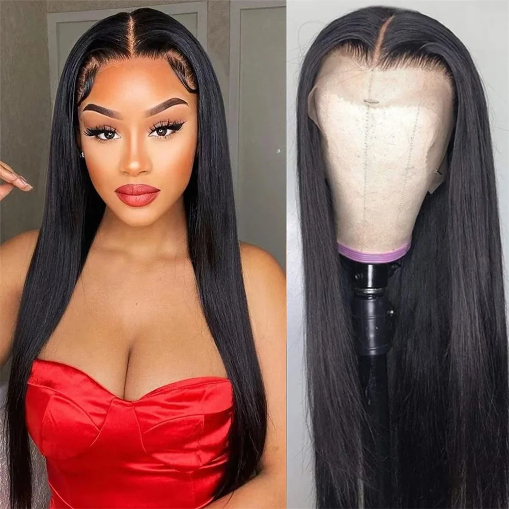 

HD Lace Front Wigs Human Hair Peruvian Straight Lace Frontal Wigs For Women 180% 13x6 Transparent Lace Front Wigs Pre Plucked