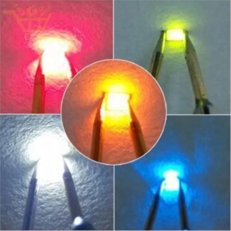 100 PZ = 5 Colori x20 Pz SMD 0603 Kit FAI DA TE LED Super Luminoso Rosso/Verde/Blu/Giallo/Bianco Acqua Trasparente LED Diodi Luce Set YANXD