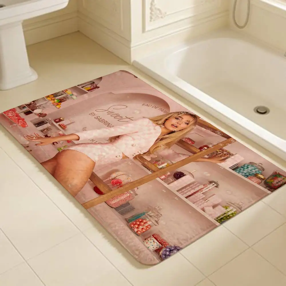 E-Espresso S-Sabrina Carpenter Short Sweet Room Mats Anti-slip Absorb Water Long Strip Cushion Bedroon Mat Household Carpets