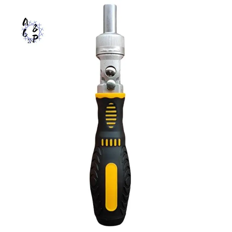 A68P-72-Tooth Ratchet Two-Way Screwdriver Set Bendable Labor-Saving Screwdriver Kit One-Word Cross Household Maintenance Tool