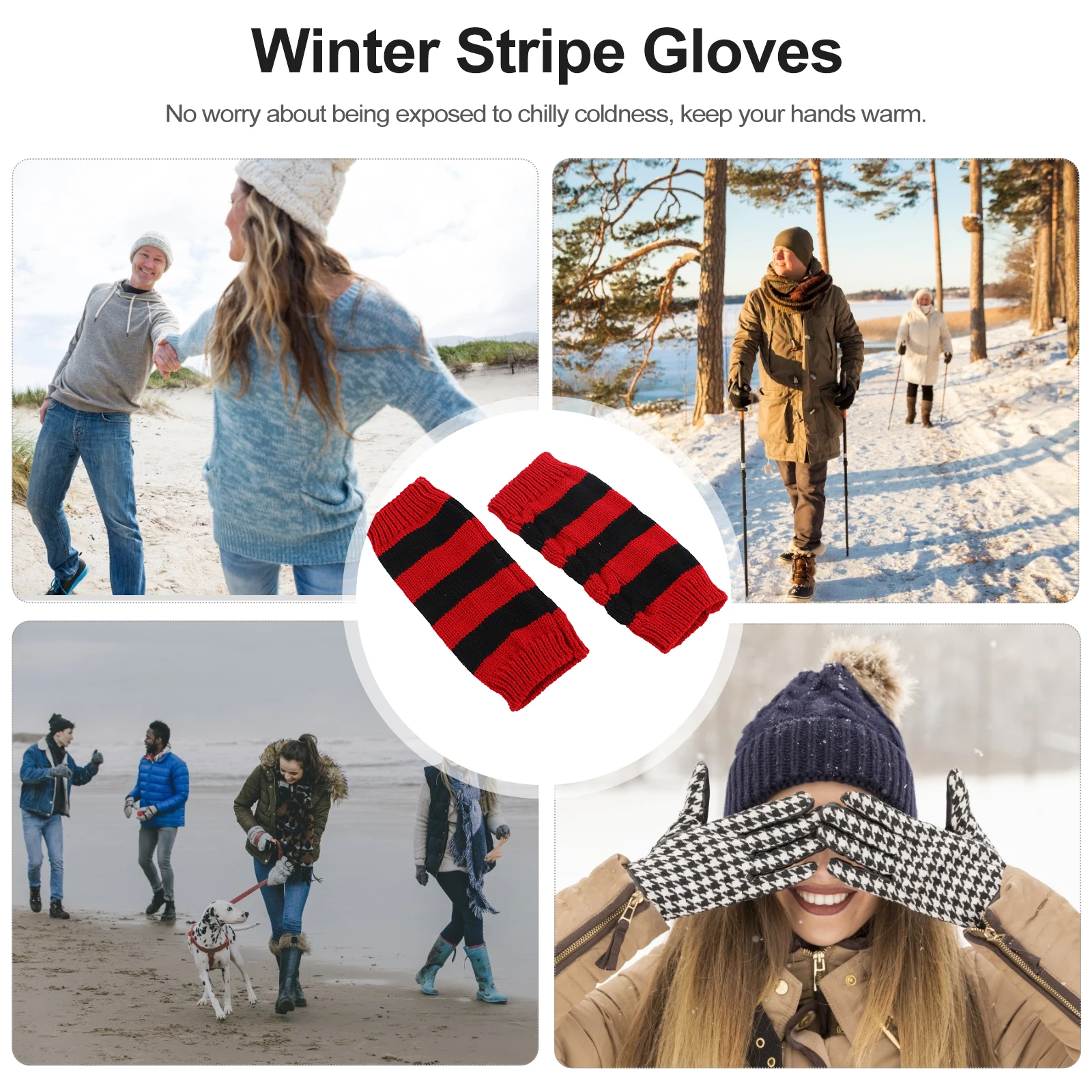 

Warm Yarn Gloves Woolen Winter Cycling Driving Running Golfing Fishing Boating Gardening Basketball Hands Warm Knitted Handmade