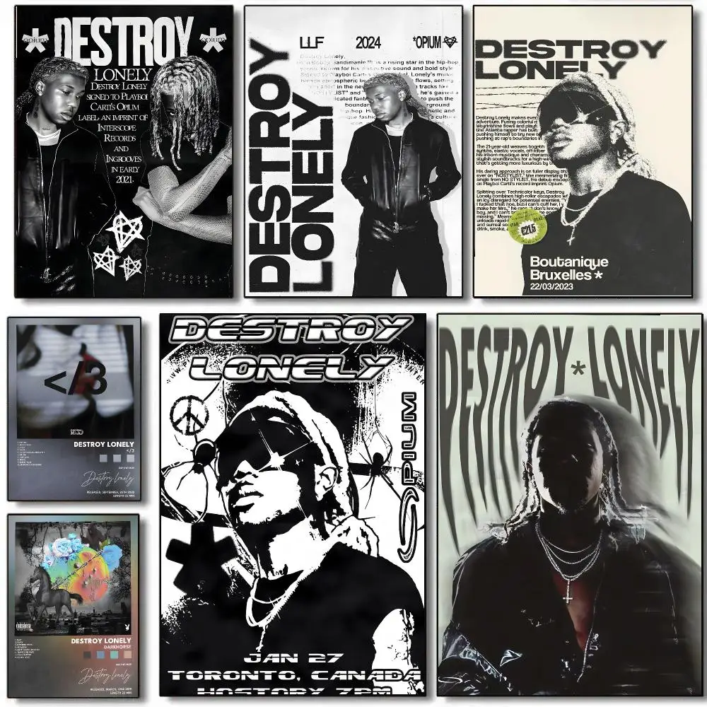 Rapper Singer D-Destroy Lonely Poster HD Waterproof Aesthetic Wall For Home Decor Trendy Durable Easy To Apply Art