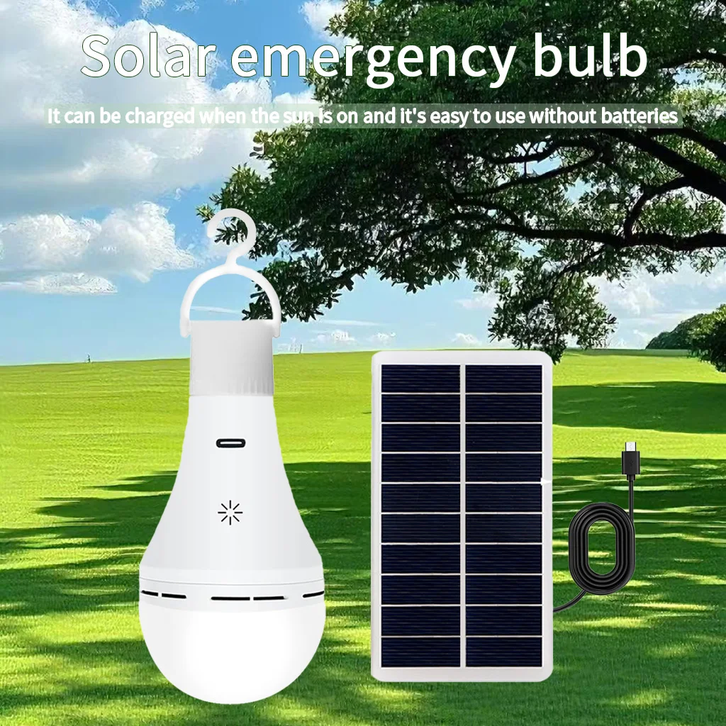 Solar-Powered Waterproof Light - USB Charged, Hanging Design for Outdoor Camping | Emergency Ready, Super Bright & Long-Lasting