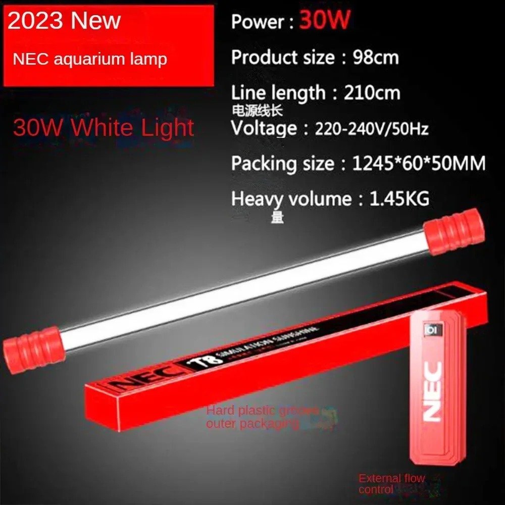 Fish Tank Light LED Submersible For Red Gold Arowana Colour Enhancement,3 Primary Color LEDs,T8 Aquarium Light, 6700K/15000K