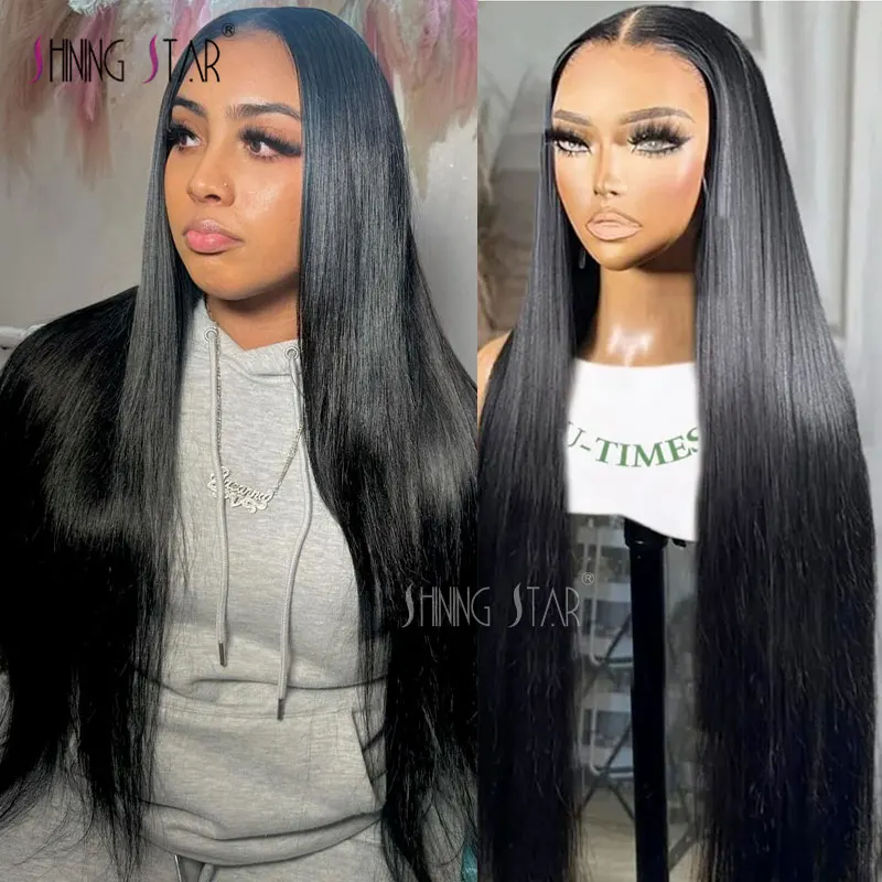 30 34 Inches 13X6 Lace Frontal Wig Straight  Hd Transparent 13X4 Lace Front Human Hair Wigs For Black Women 180% Remy Lace Wigs