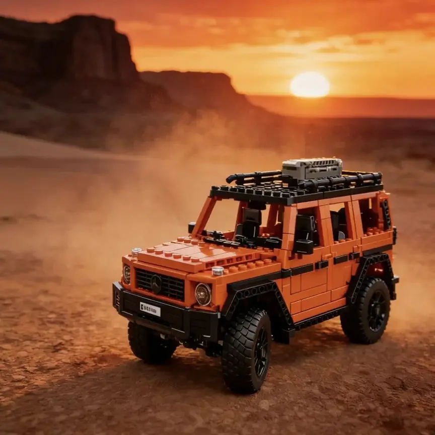 

2026 новый стиль, сюрприз, новогодний рождественский подарок, подарок для мальчика, профессиональная схема модели внедорожника, строительные блоки, новый G5