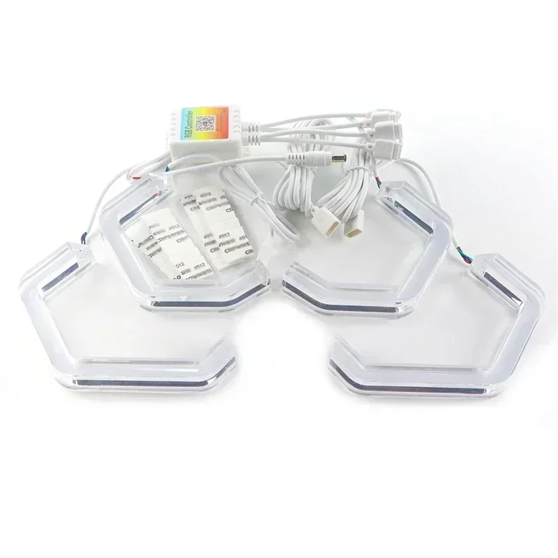 RGB M4 style App control LED Angel Eyes Ring Lamp Colorful Running Light DRL dla BMW serii 1 E81 E82 E87 E88 2004-2013