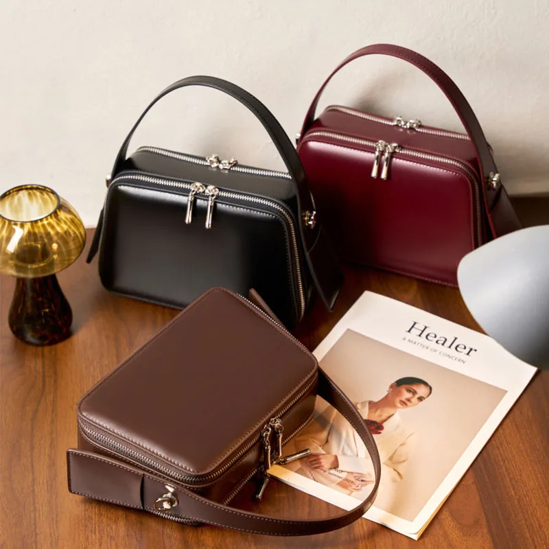 

Women's High quality leather Handbag 2025 Vintage Luxury Crossbody Shoulder Bag Female Fashion Accessory bag for women's
