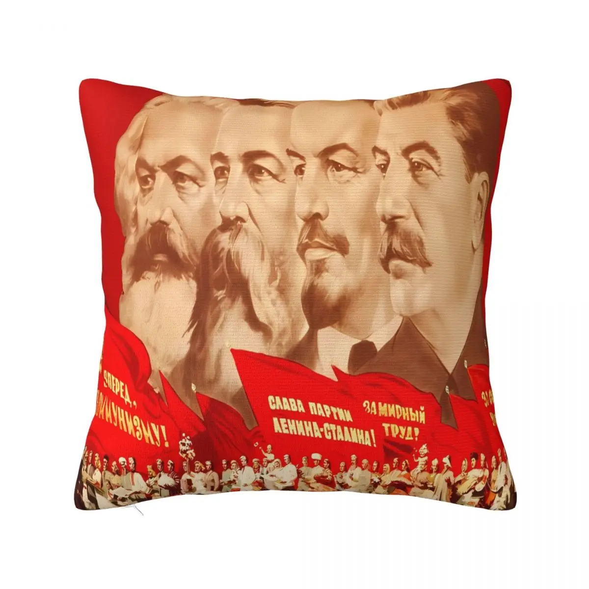Karl Marx Engels And Lenin Pillow Cover Cushion Cover Polyester Graphic Pillow Case Novelty Pillowcases For Sofa Home Decoration