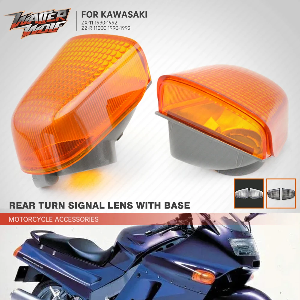 Rear Turn Signal Light Lens Base For KAWASAKI ZZR1100C ZZR 1100 C ZX-11 1990-1992 Motorcycle Accessories Indicator Lamp Cover