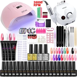 Nail Sets UV LED Lamp For Nails  Accessories and Tools Gel Nail Polish Set with Semi-Permanent Varnish Acrylic Manicurekit Tool