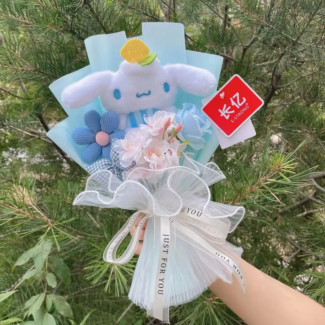 Cartoon My Melody Kuromi Cinnamoroll Kt Katze Plüschpuppe Kreativer Blumenstrauß Valentinstag Weihnachten Abschluss Geburtstagsgeschenk