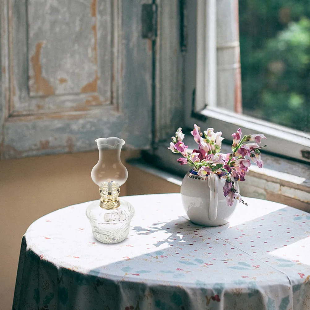 

Lamp Glass Chimney Replacement 2pcs Clear Oil Lamp Shade Cover for Cylinder Lamps Heat Resistant Design