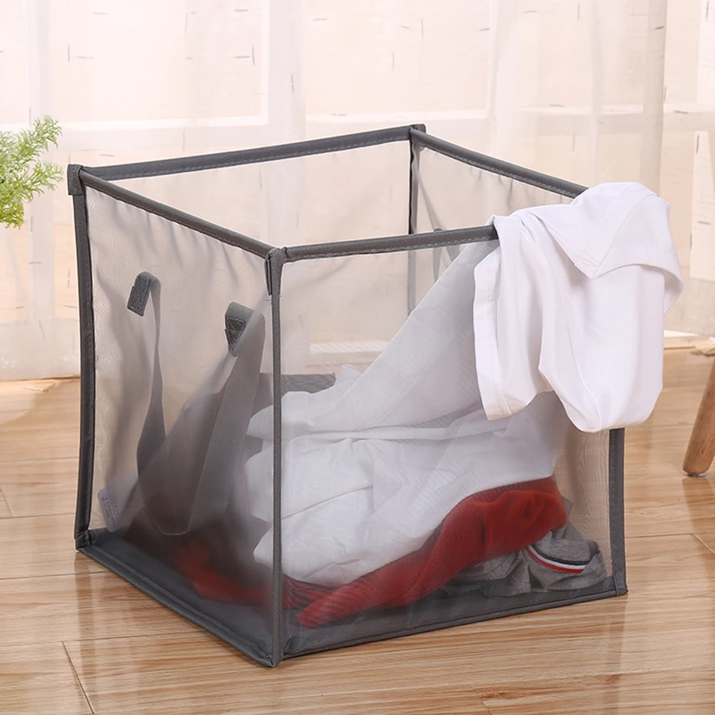 

Laundry Hamper Mesh Large Capacity Foldable Storage Basket Comfortable H Suitable For Clothes Toys Home Supply